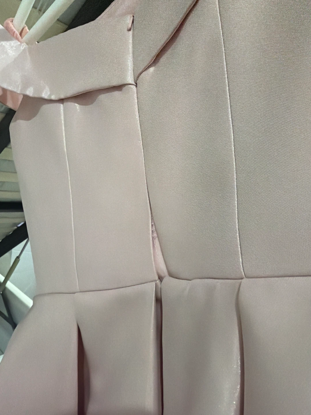 Pink Off-the-Shoulder Satin Dress - photo 5