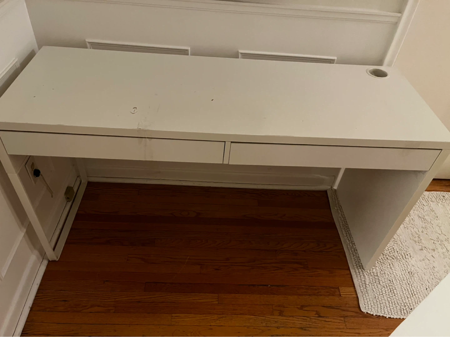 IKEA White Desk with Two Drawers