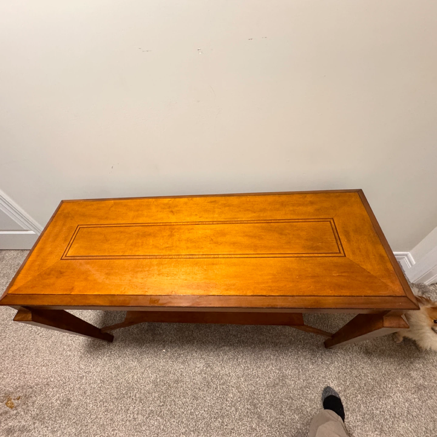 Wooden Console Table with Shelf - photo 2