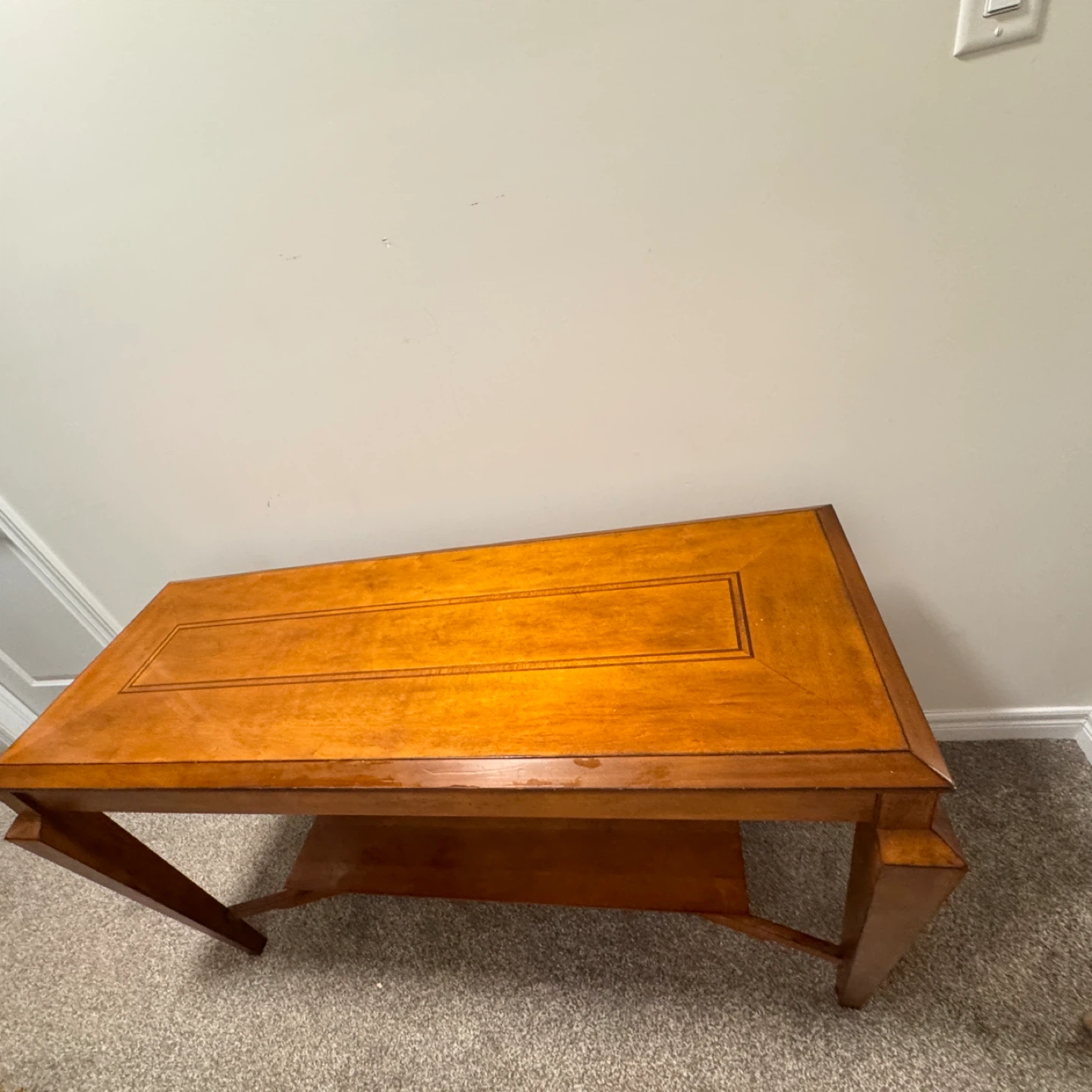 Wooden Console Table with Shelf - photo 3
