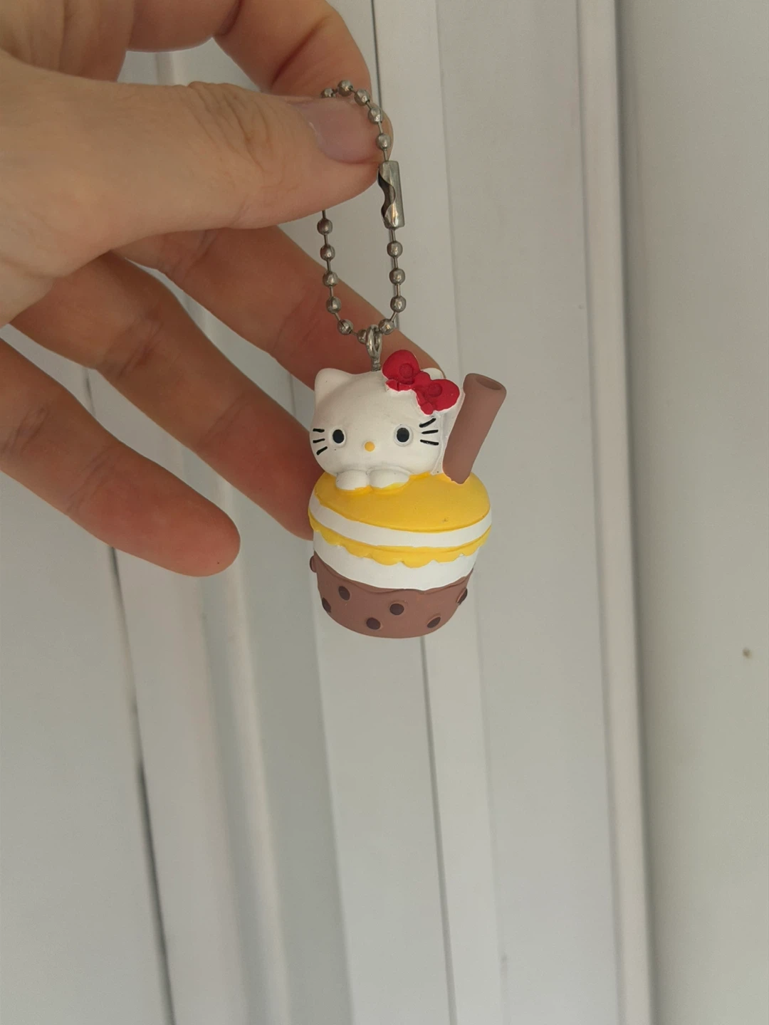 Hello Kitty Bubble Tea Keychain Charm