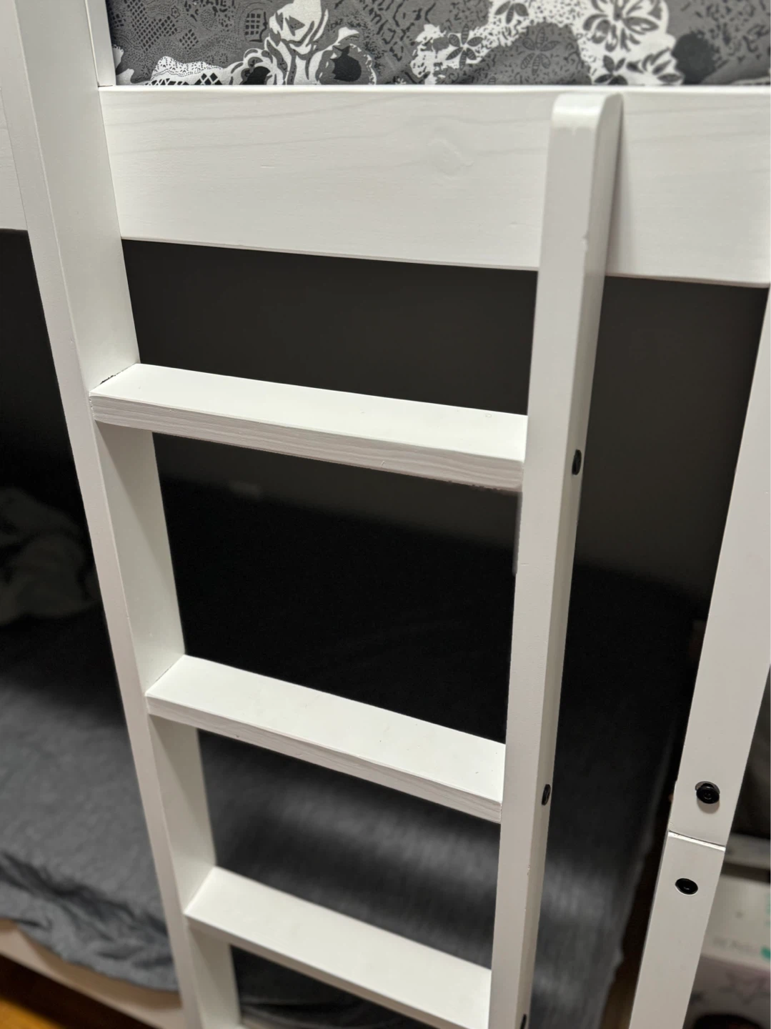White Twin over Twin Bunk Bed with Drawer - photo 4