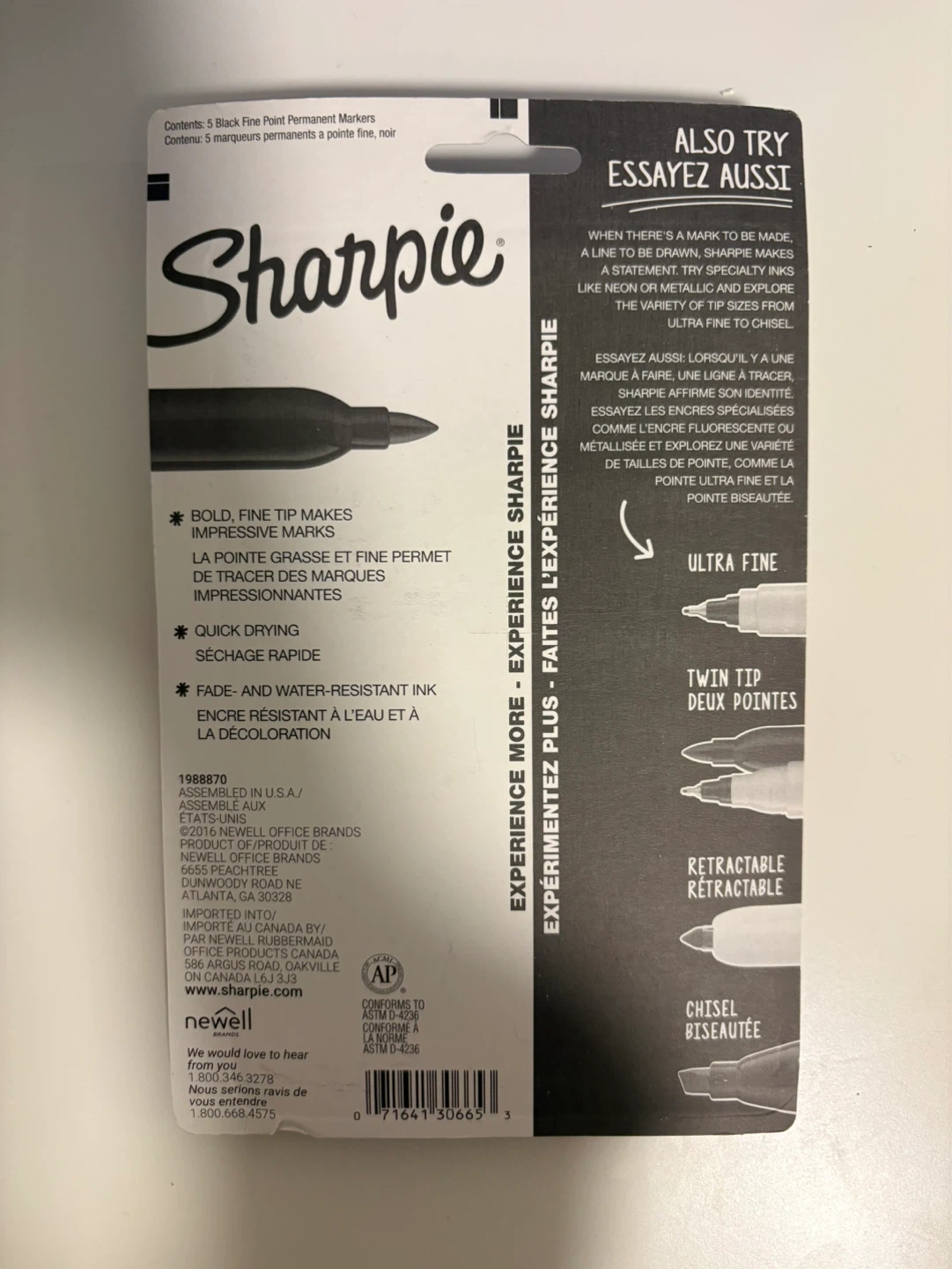 Sharpie Fine Point Permanent Markers (5 Count) - photo 2