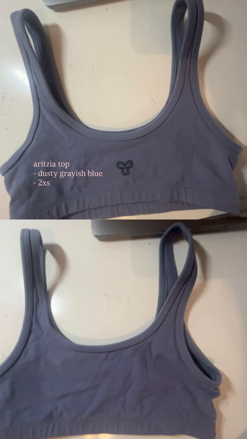 Aritzia Dusty Grayish Blue Tank Top - Size 2XS