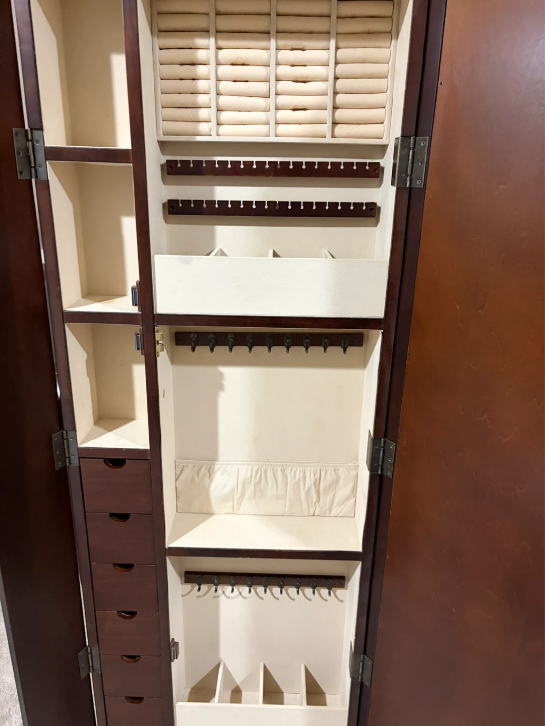 Wooden Jewelry Armoire with Mirror - photo 3