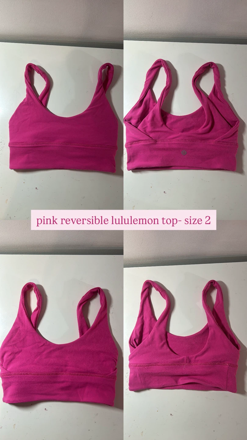 Pink Reversible Lululemon Top Size 2