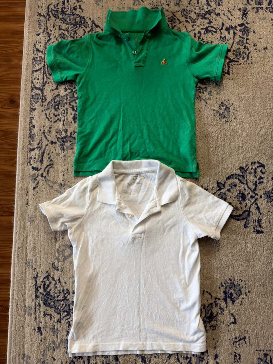 Gap Kids Green Polo Shirt and White Polo Shirt. SIZE 5