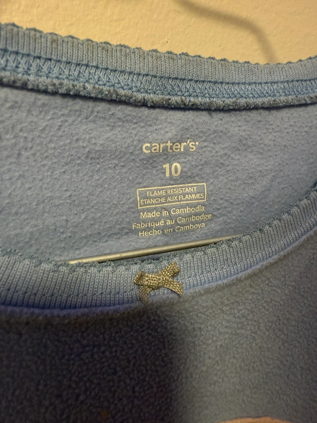 Carter's Blue Rainbow Fleece Pajamas Size 10 - photo 4