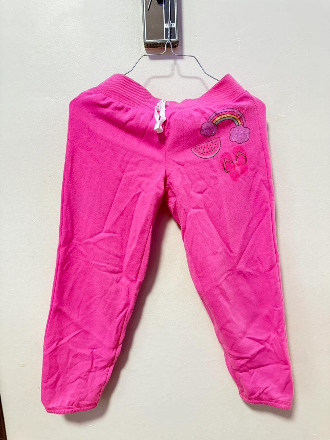 George Kids Pink Sweatpants with Rainbow and Watermelon