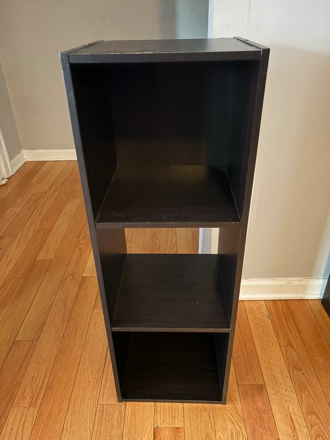 Dark Brown 3-Shelf Bookshelf