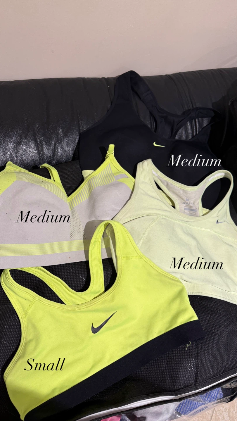 Nike Sports Bras (3 Medium, 1 Small)