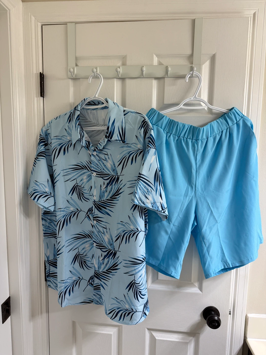Men's Tropical Print Shirt and Shorts Set - photo 2