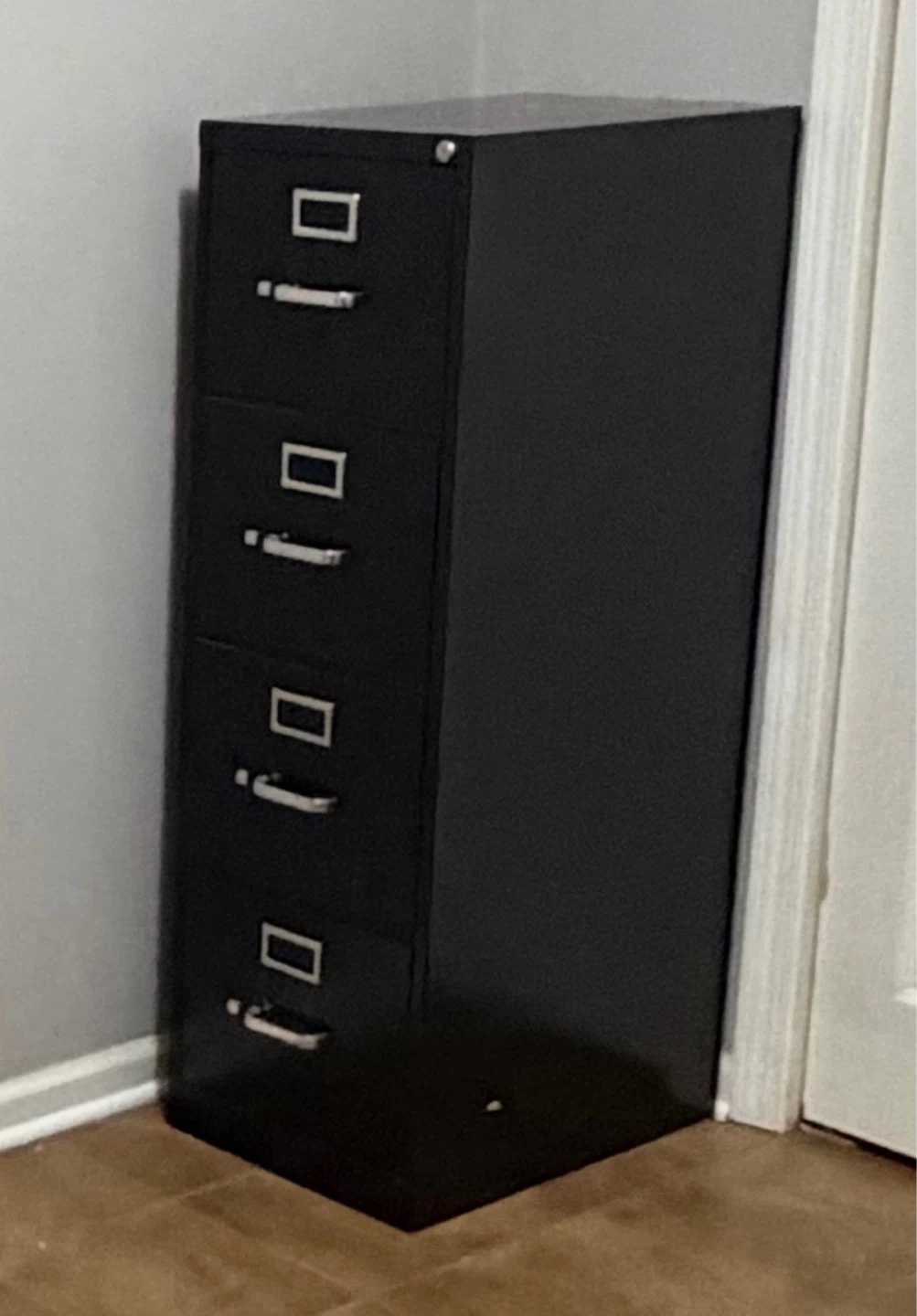 Black 4-Drawer Filing Cabinet
