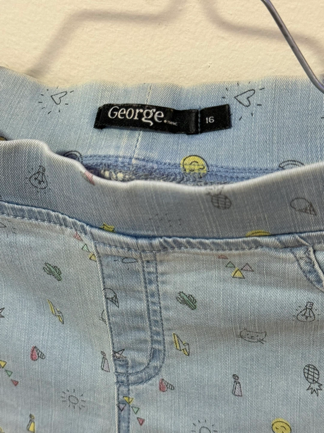 George Girls' Light Wash Denim Jeans Size 16 - photo 3