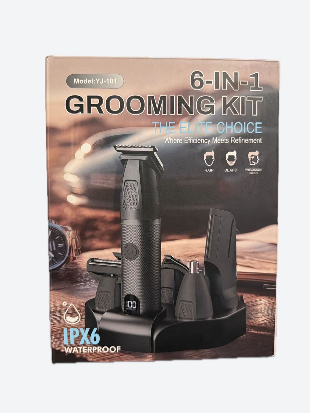 6-in-1 Grooming Kit with IPX6 Waterproof Rating