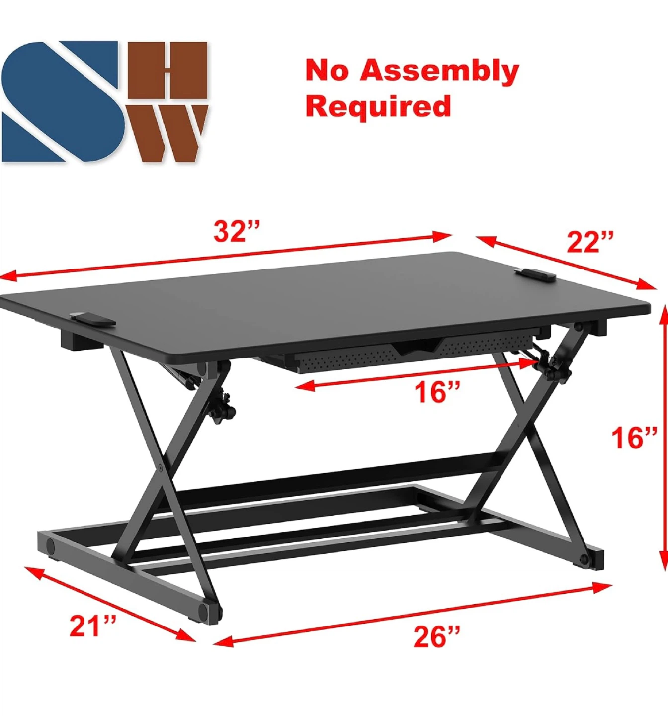 Sit & Stand Adjustable Desk Riser - photo 3