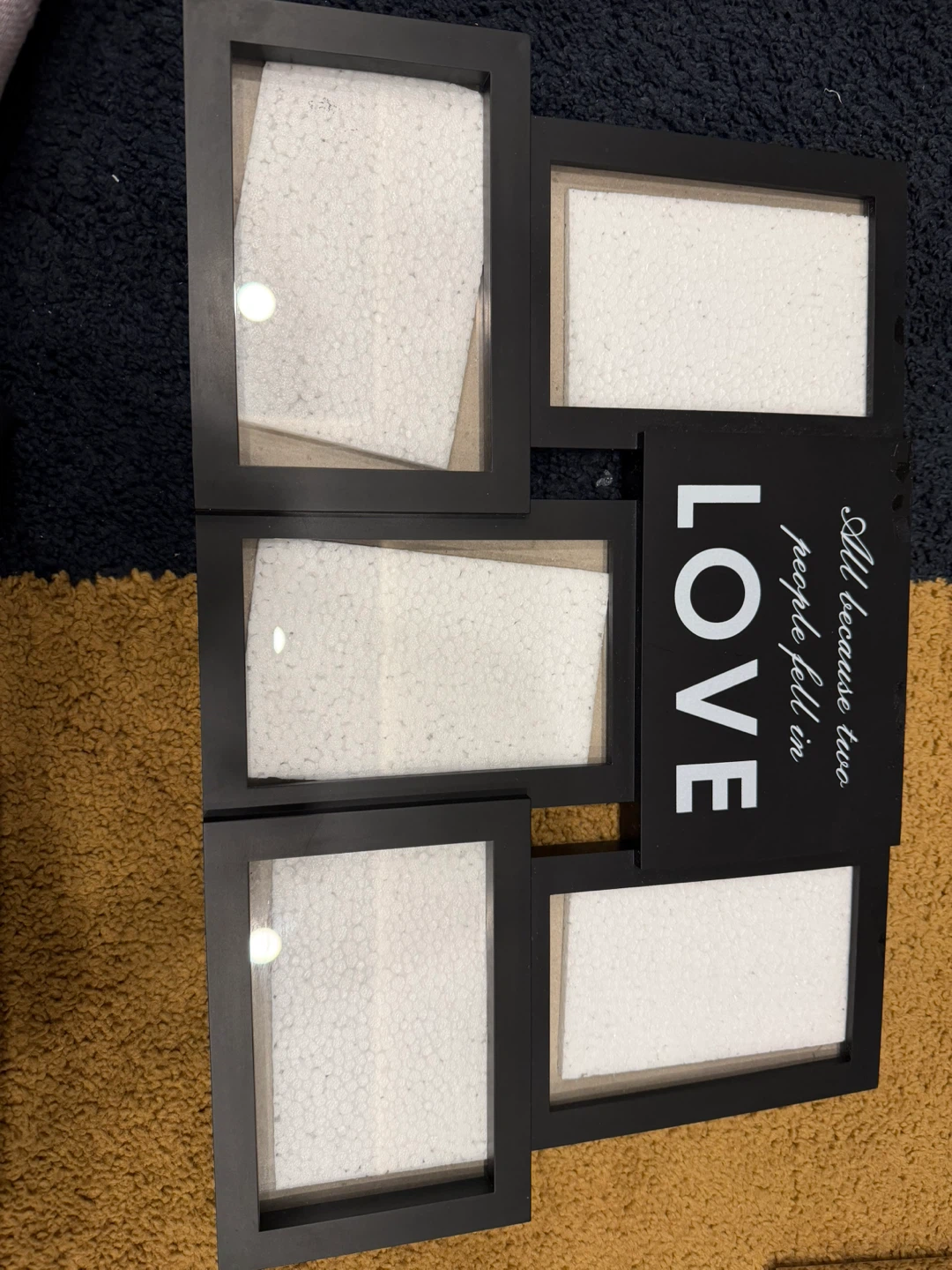 Black 5-photo collage frame