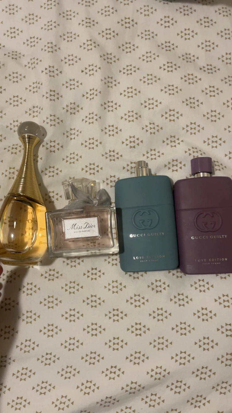Dior J'adore, Miss Dior, and Gucci Guilty Perfume Lot