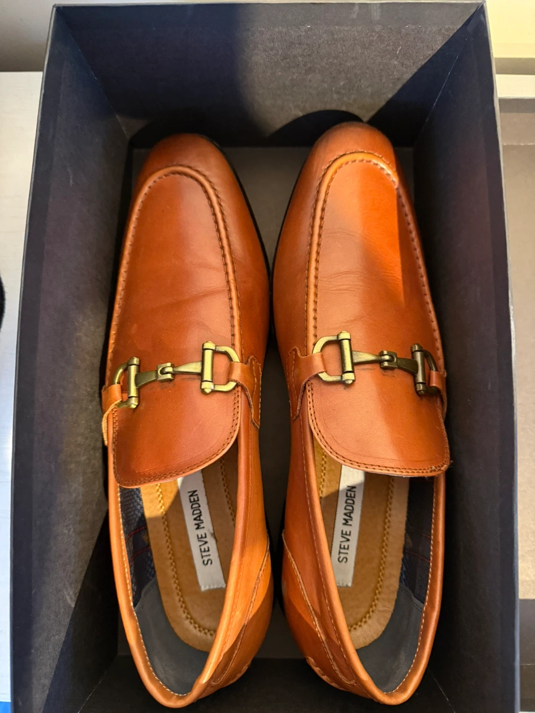 Steve Madden Men's Brown Leather Loafers