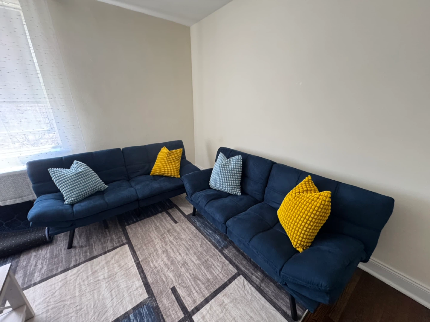 Blue Futon Sofa - 72" Length