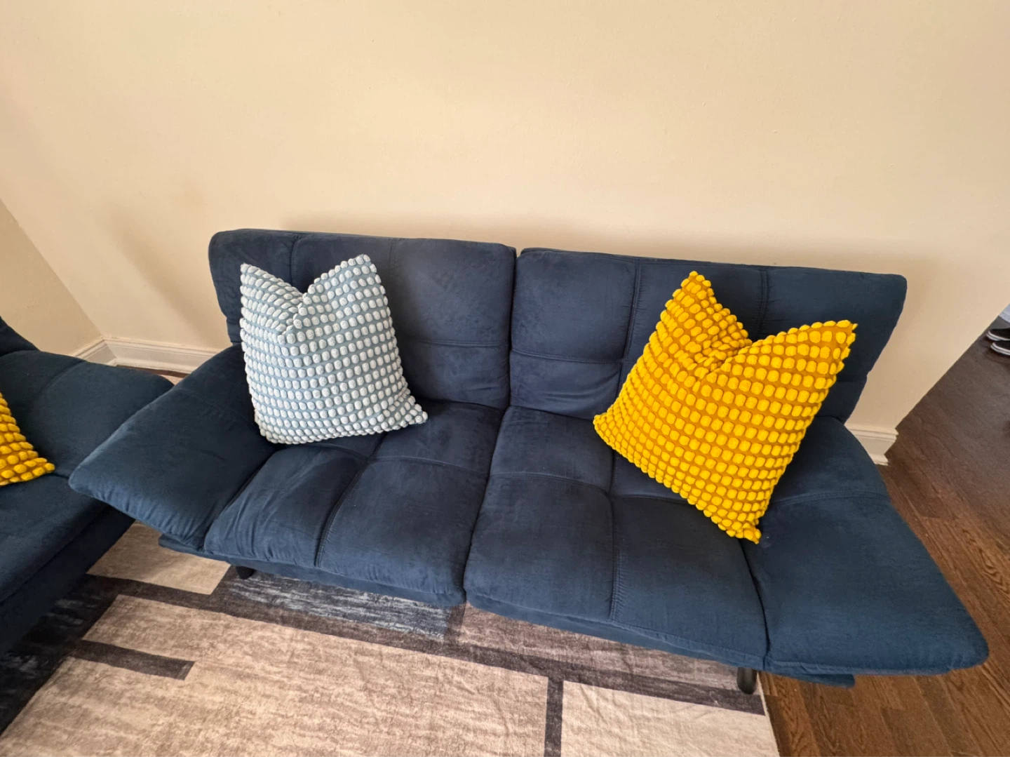 Blue Futon Sofa - 72" Length - photo 2