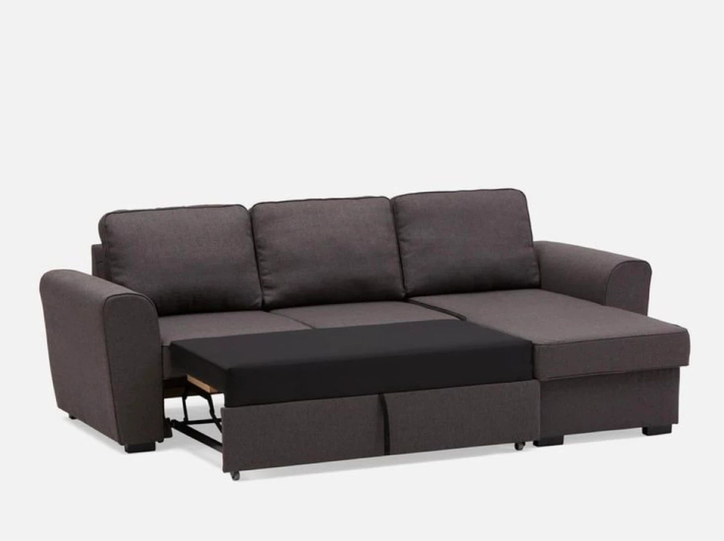 Grey Sectional Sofa Bed with Storage (Structube Berto) - photo 4