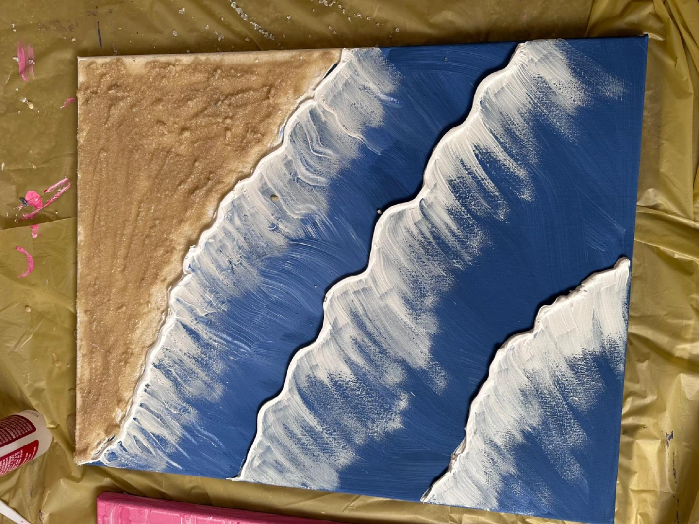 Handmade Beach Scene Painting - photo 2