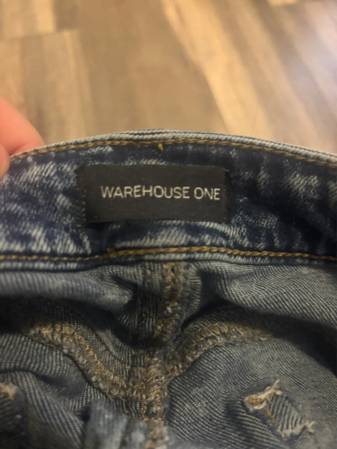 Warehouse One Acid Wash Denim Shorts Size 4 - photo 2
