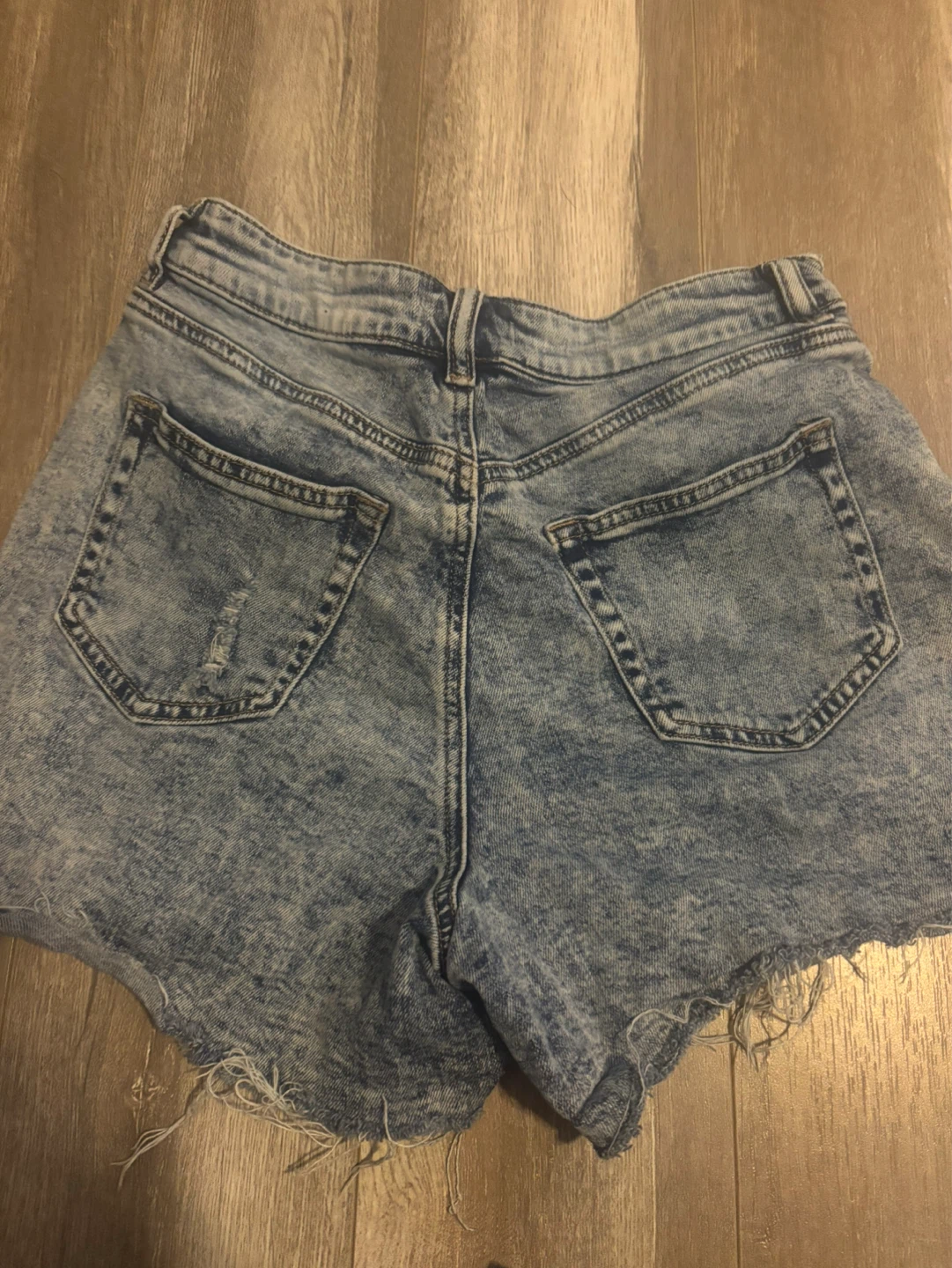 Warehouse One Acid Wash Denim Shorts Size 4 - photo 3