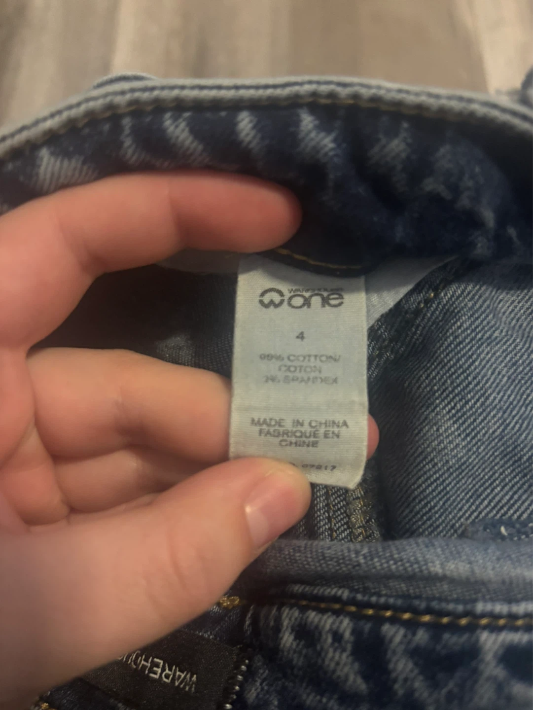 Warehouse One Acid Wash Denim Shorts Size 4