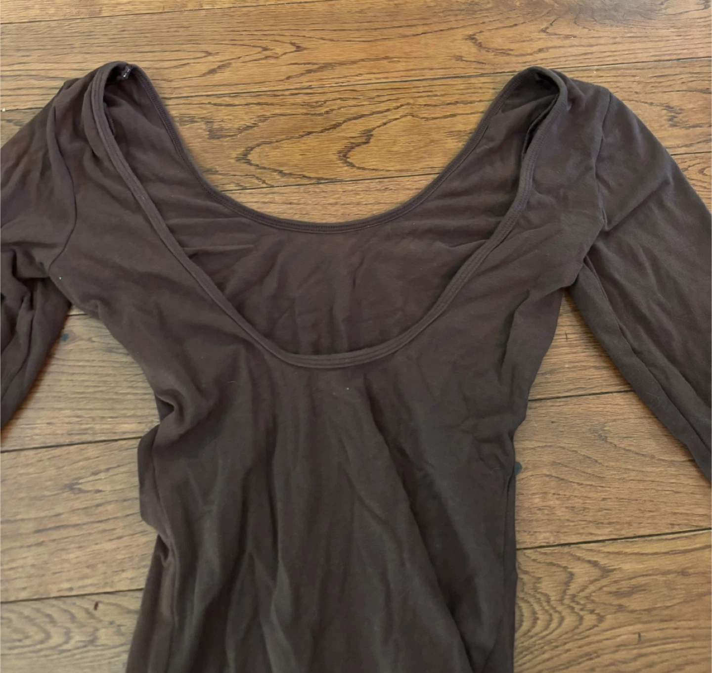 Brown long-sleeve dress - photo 2