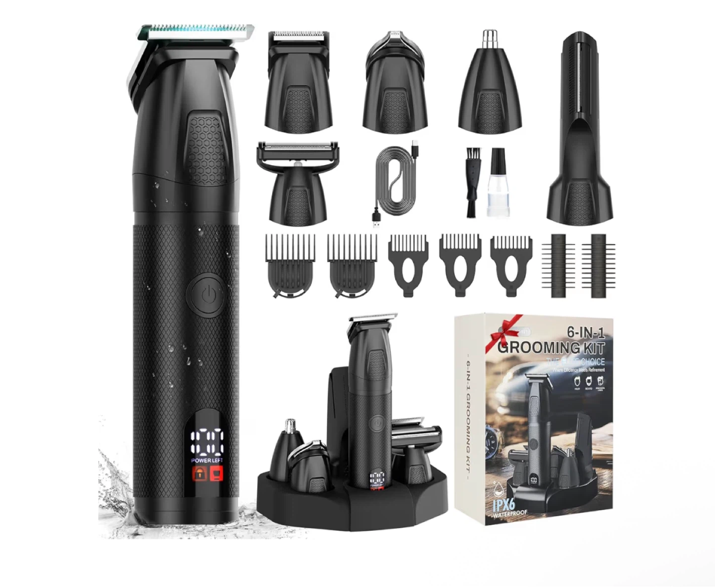6-in-1 Grooming Kit with IPX6 Waterproof Rating - photo 2