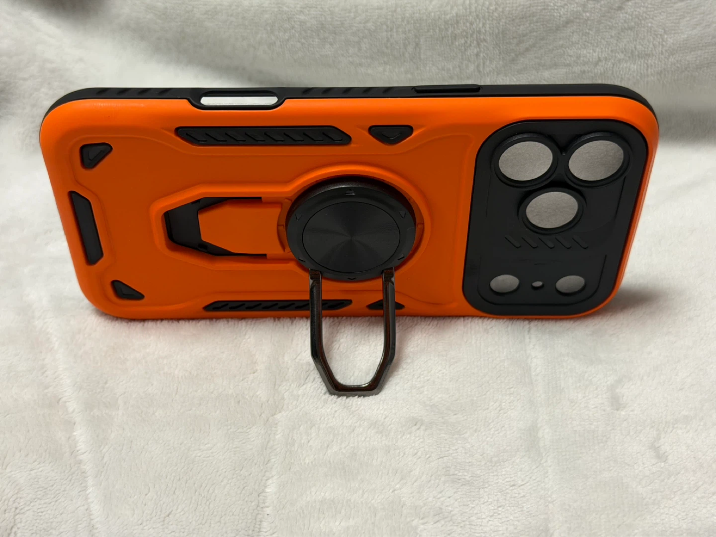 iPhone 17 Pro Max Orange Phone Case with Ring Stand - photo 2