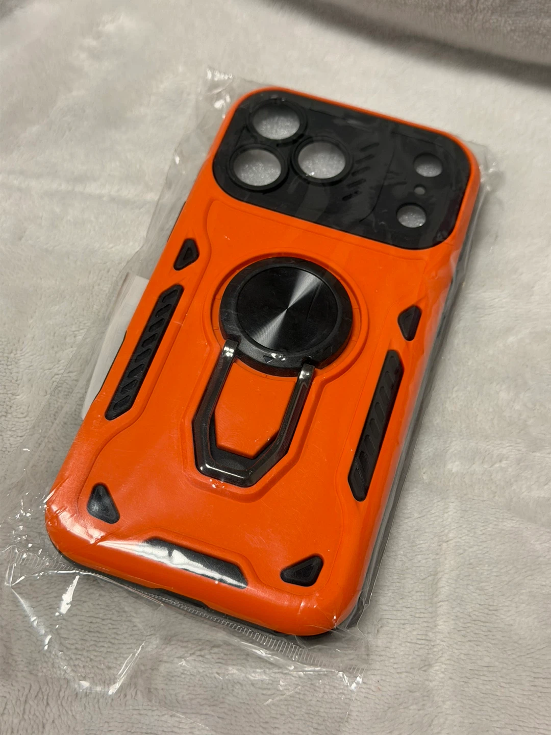 iPhone 17 Pro Max Orange Phone Case with Ring Stand - photo 4