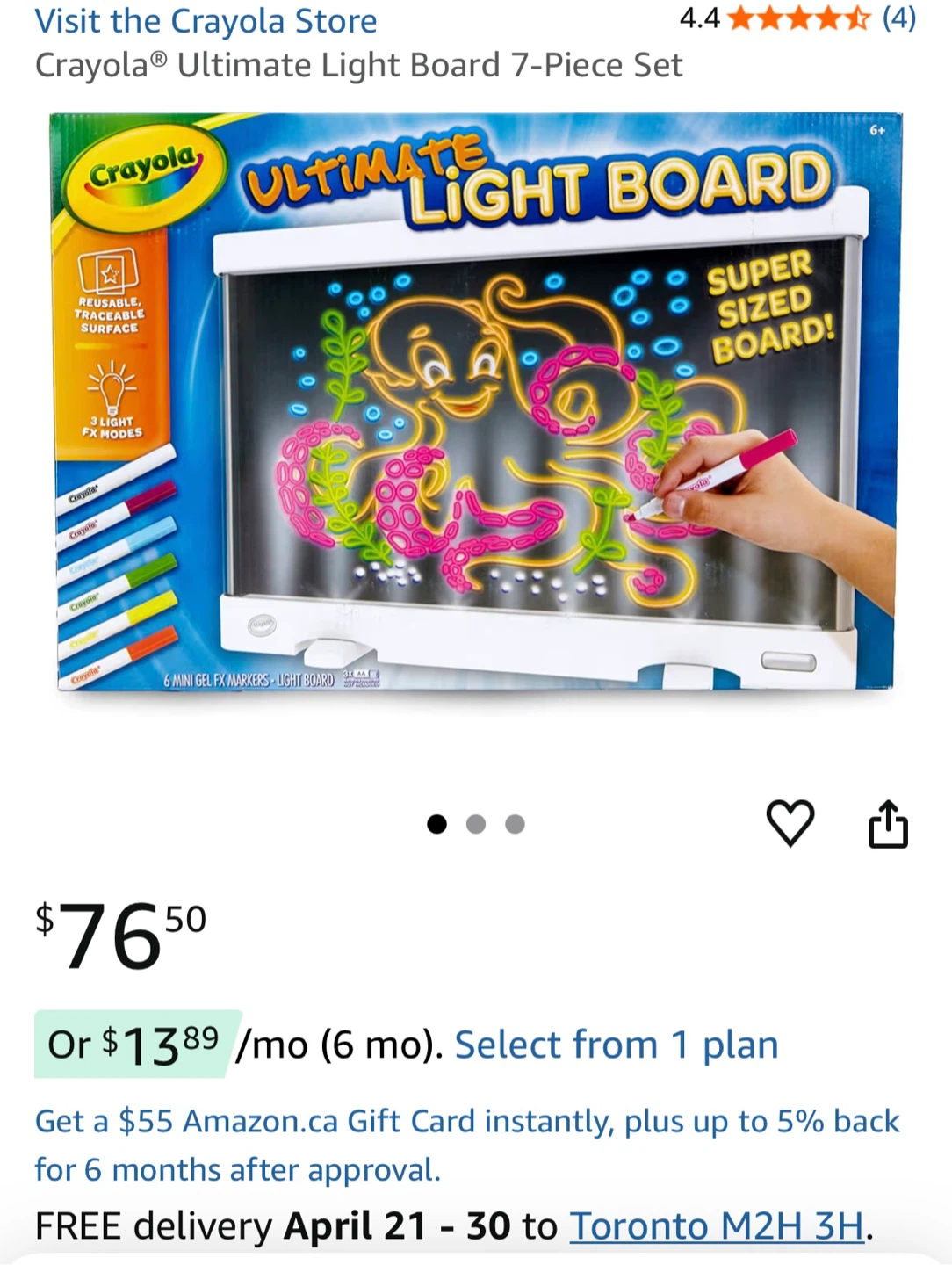 New Crayola Ultimate Light Board Set - photo 5