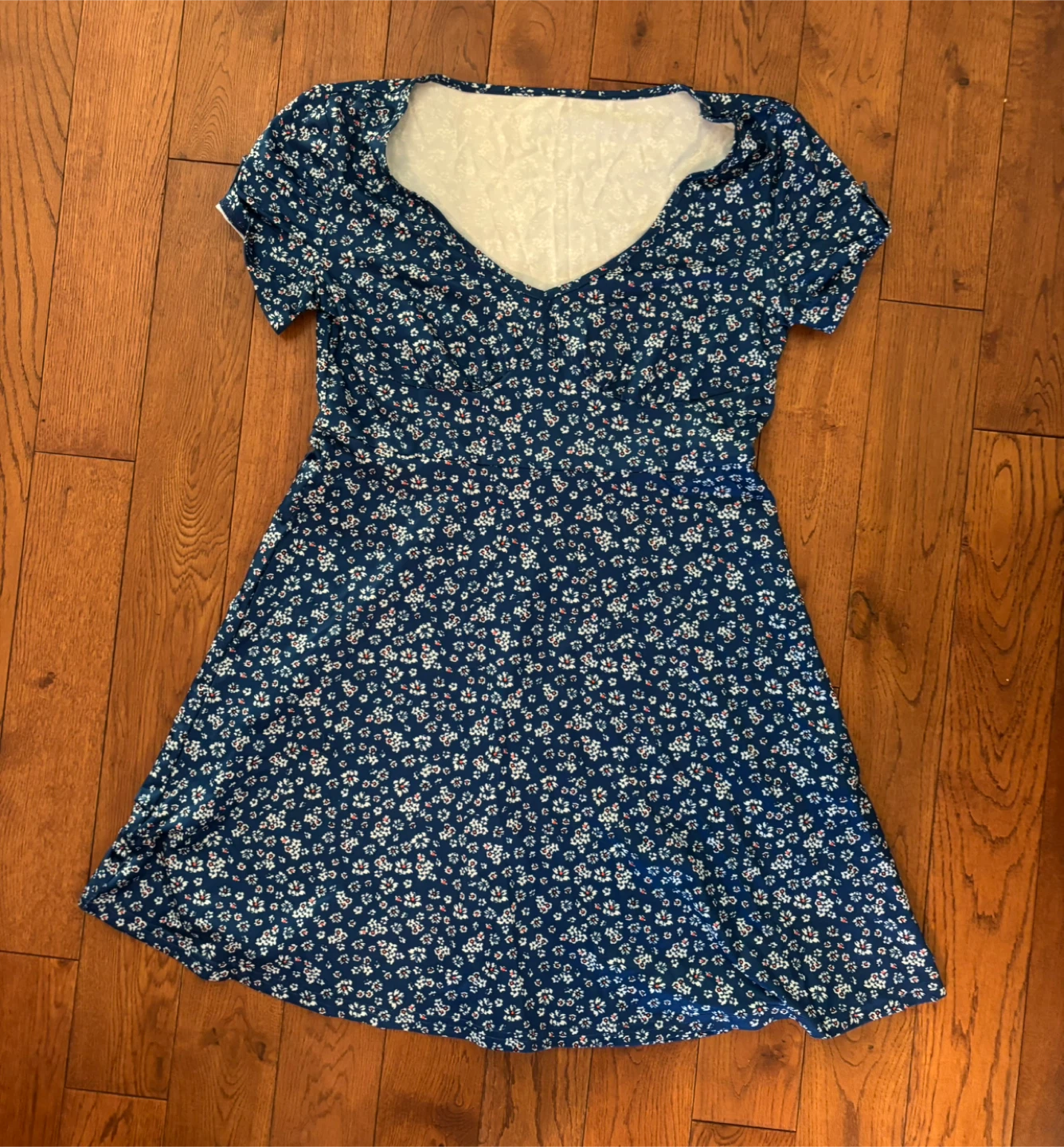 Blue Floral Print Dress - photo 2