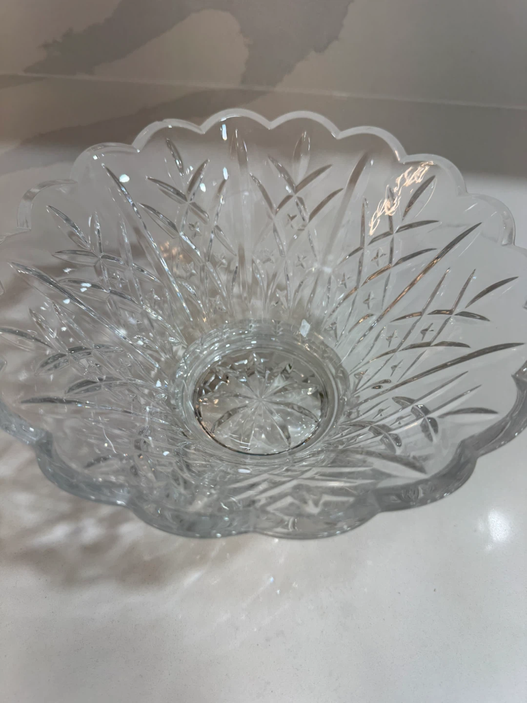 Crystal Cut Glass Footed Bowl - photo 2