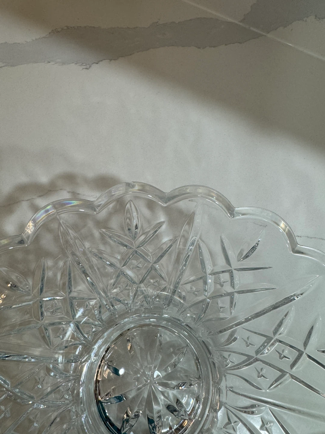 Crystal Cut Glass Footed Bowl - photo 5
