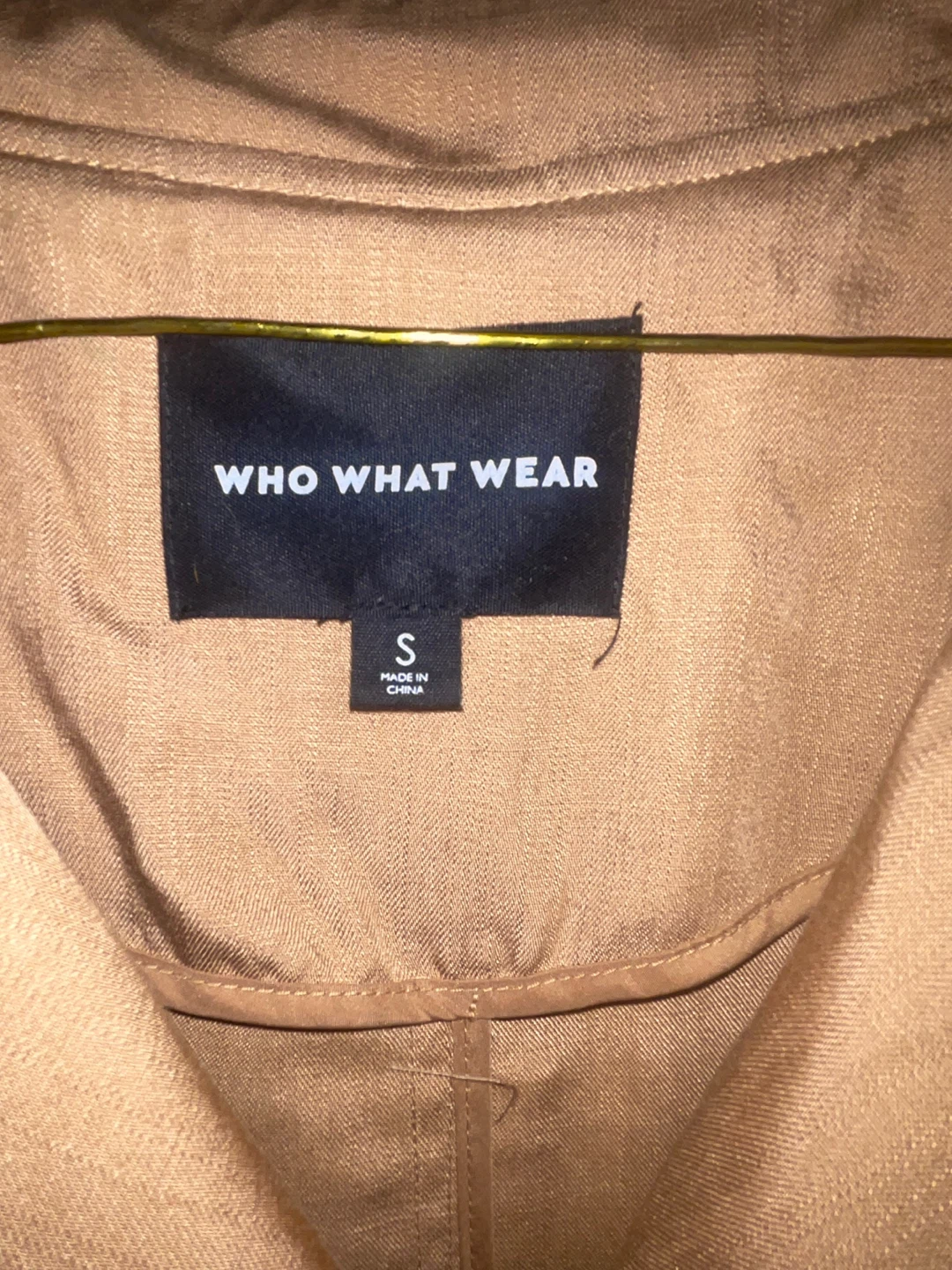 Tan Double Breasted Trench Coat Size S - photo 5