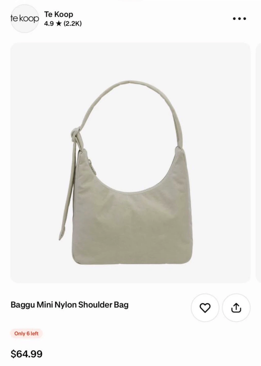 Baggu Mini Nylon Shoulder Bag