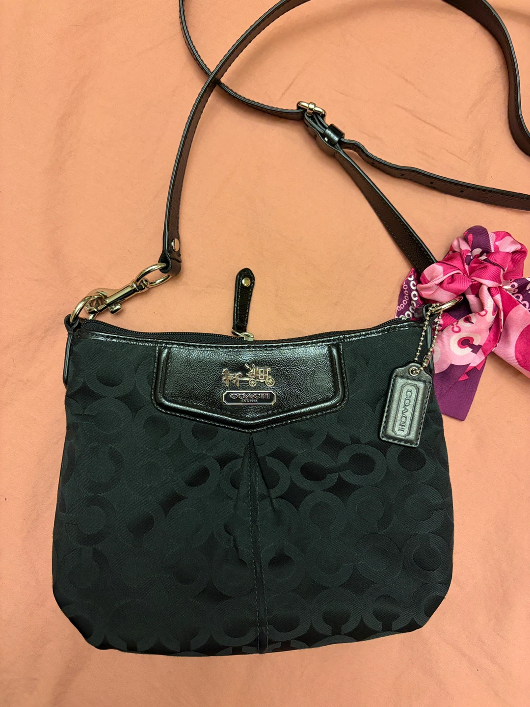 Coach Black Signature C Shoulder Bag