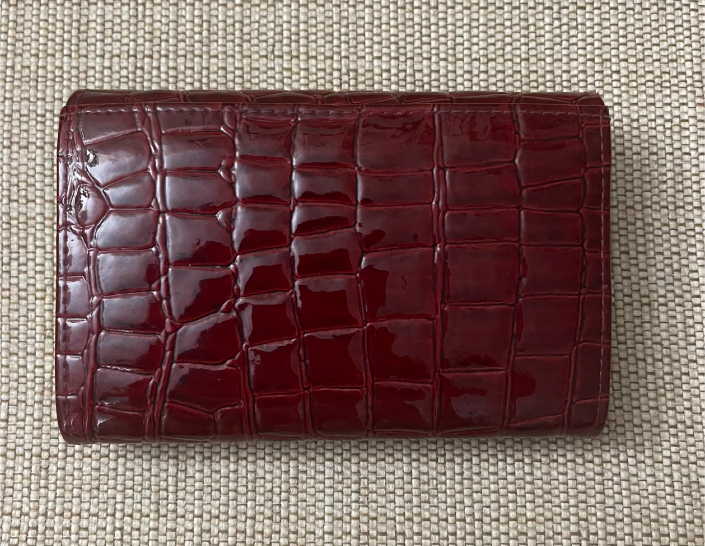 🌱 Women's Crocodile Embossed Wallet - Burgundy - photo 2