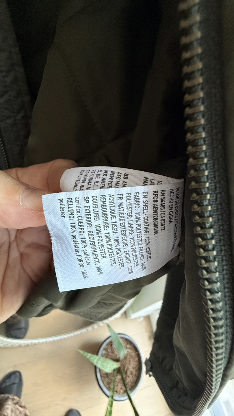 American Eagle Outfitters Men's Olive Green Bomber Jacket - photo 4