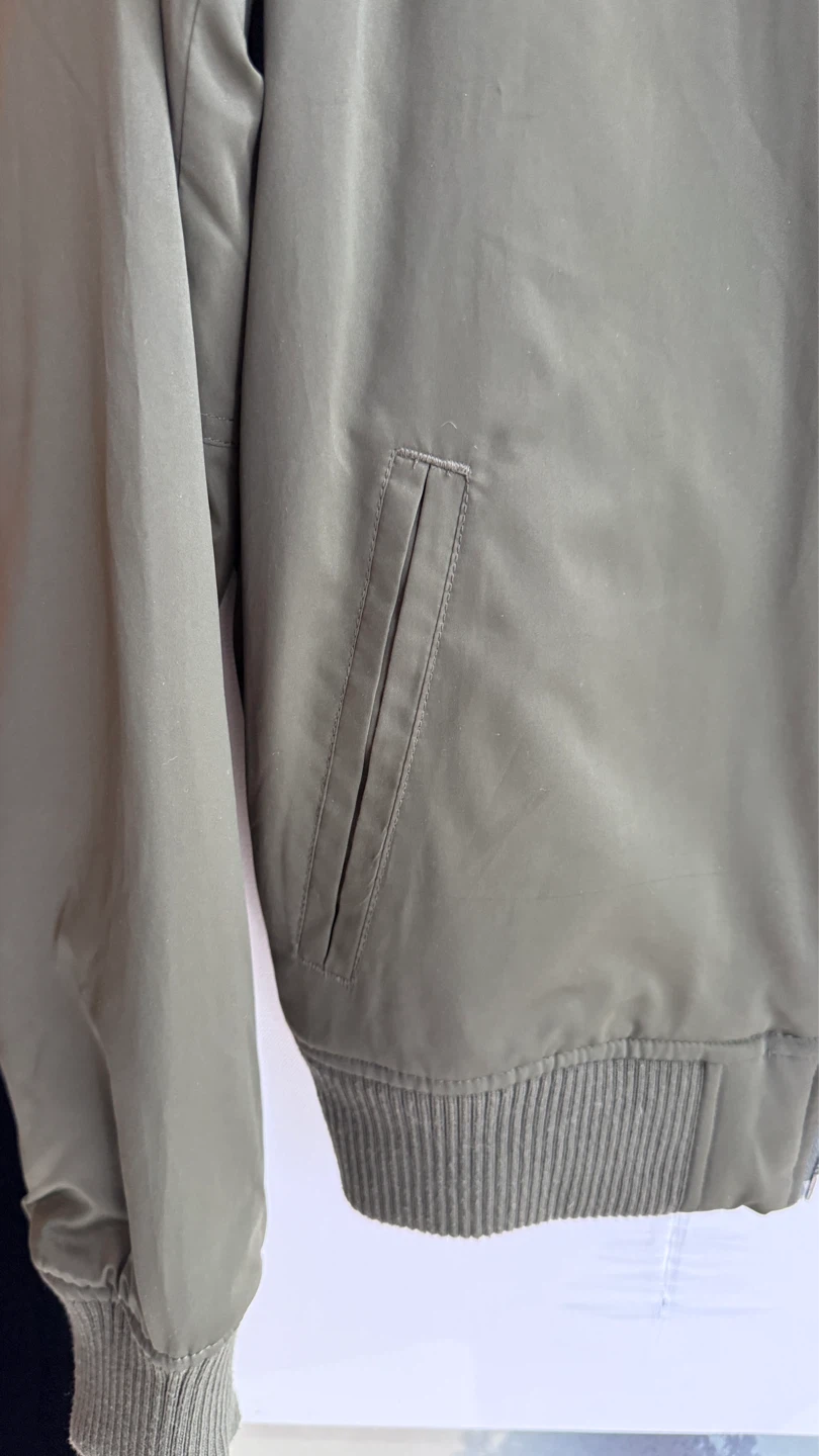 American Eagle Outfitters Men's Olive Green Bomber Jacket - photo 2