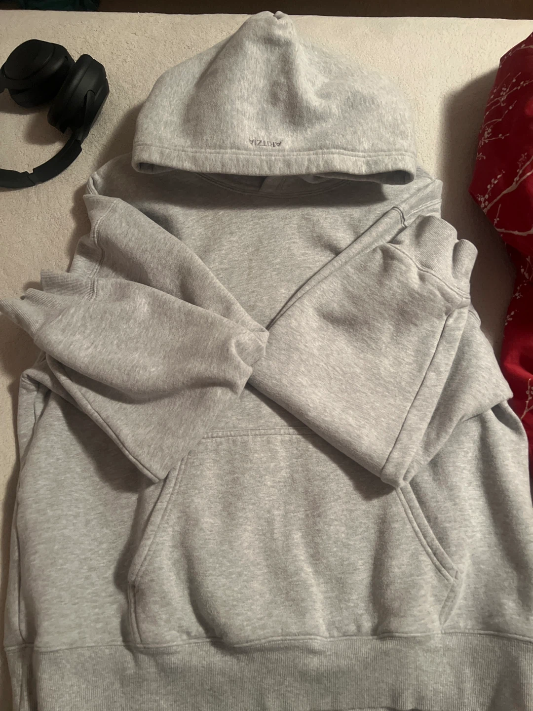 Aritzia Grey Cozy Fleece Hoodie XL
