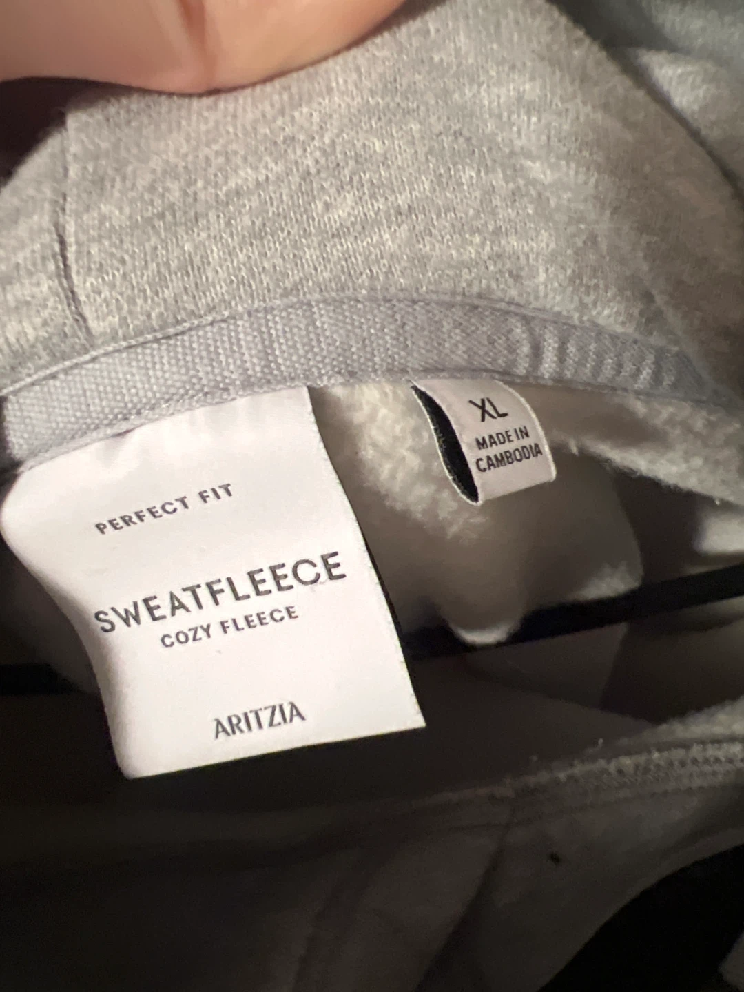 Aritzia Grey Cozy Fleece Hoodie XL - photo 2