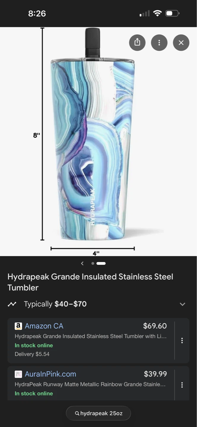 Hydrapeak Grande 25oz Insulated Stainless Steel Tumbler - photo 3