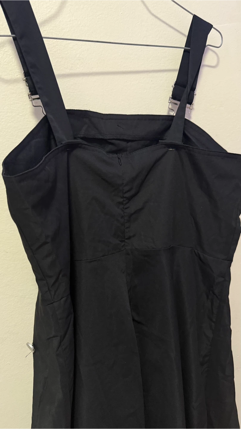 ‼️DECLUTTER‼️Black Pinafore Dress with Silver Buttons - photo 5