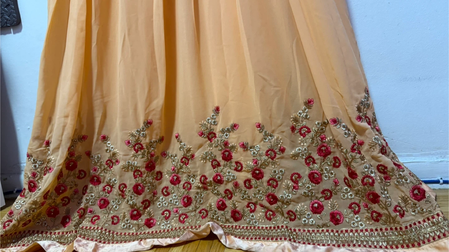 Peach Embroidered Anarkali Dress 🧡❤️ - photo 2