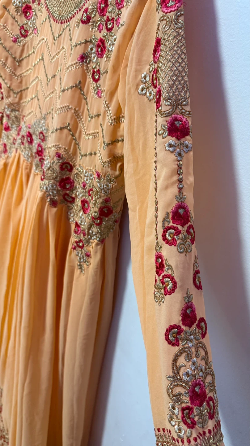 Peach Embroidered Anarkali Dress 🧡❤️ - photo 4